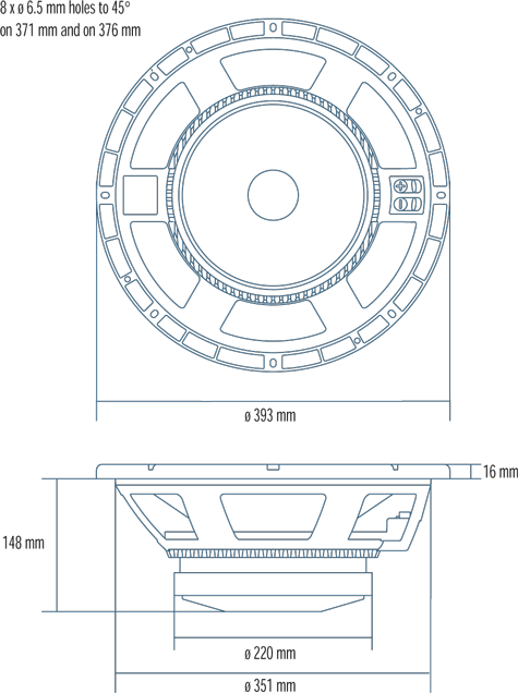 RCF M15H401 Mounting Dimensions