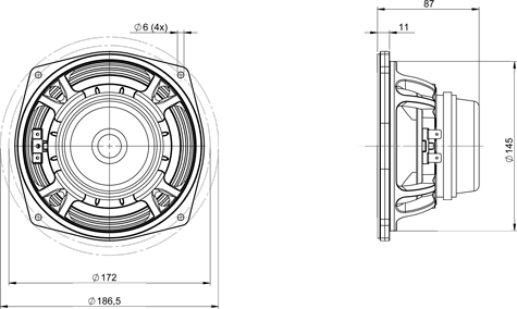 B&C 6MBX44 Drawing