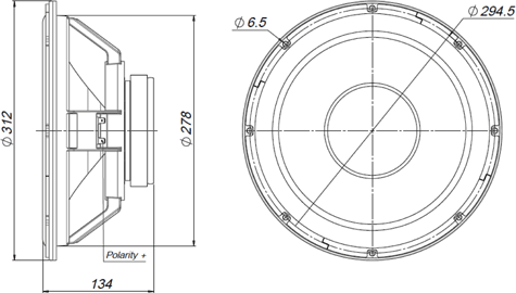 Beyma 12BR70 Drawing