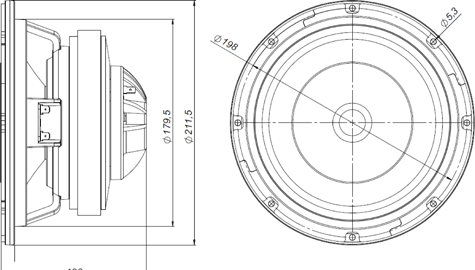 Beyma 8CX300Fe Drawing