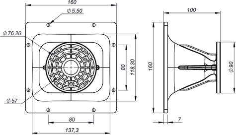 Beyma TD-1124P Drawing