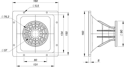 Beyma TD196P Drawing