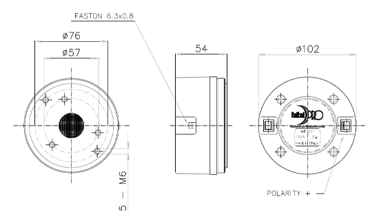 Faital Pro HF10AK Dimensions