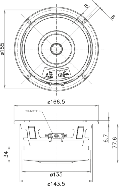 Faital Pro 6Fe400 Drawing