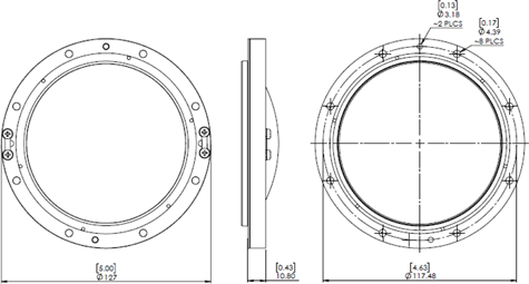 Radian 1245BePB Beryllium Drawing